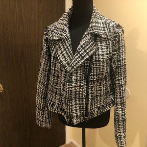Tweed style moto jacket
